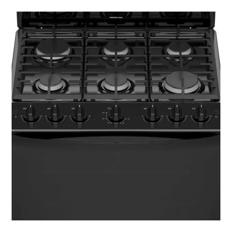 ESTUFA A GAS WHIRLPOOL DE 30" DE 6 QUEMADORES CON HORNO LWFR3400